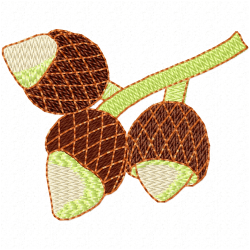 Acorn Embroidery Design 12 Acorn Embroidery Design 12